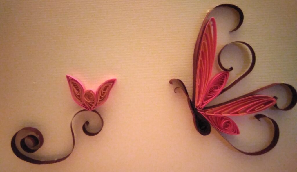 Pink Butterfly and Flower