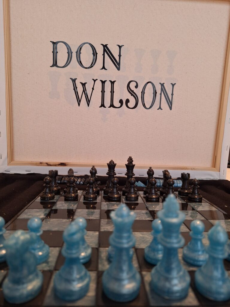 Blue & Black Chess Set