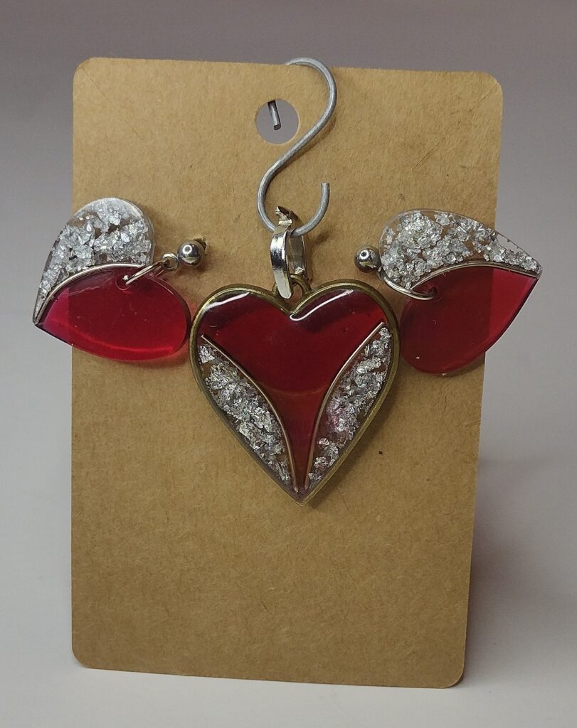 Red & Silver Heart Set