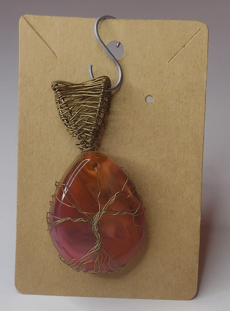 wire wrapped tree of life charm