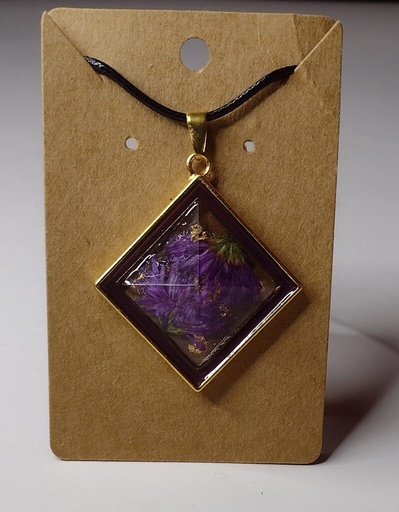 Purple Floral Charm