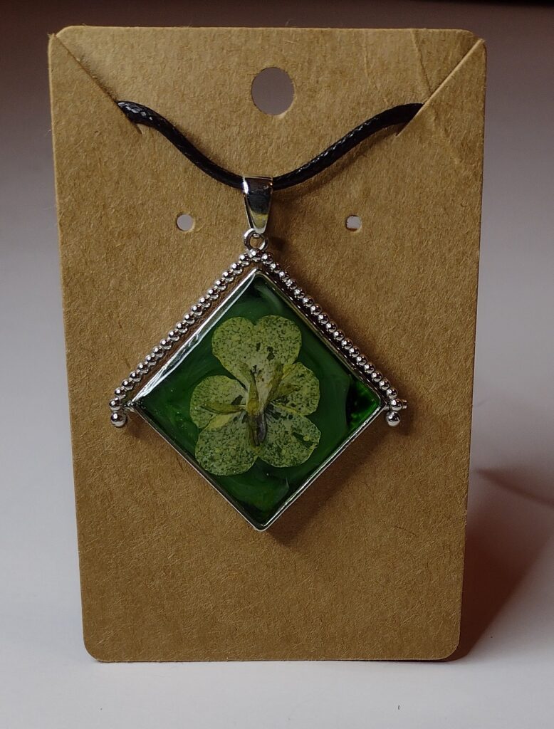 Green Floral Charm