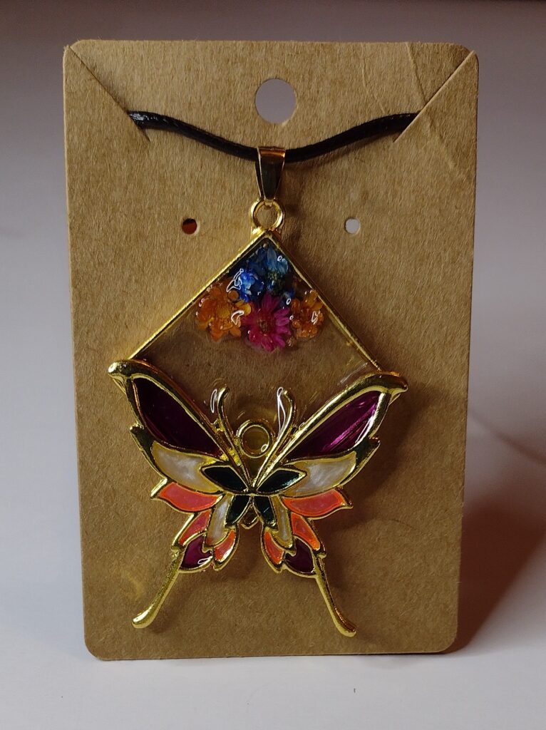 Butterfly and Flower Charm